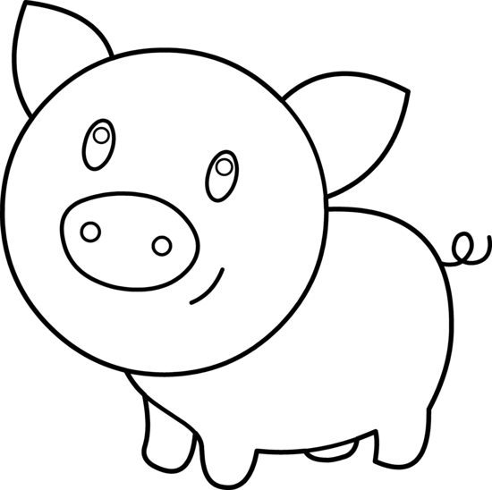 pig clipart black - photo #20