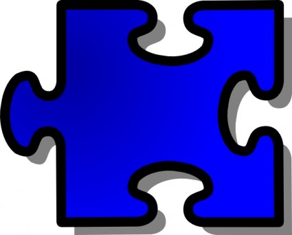 Blue Jigsaw Puzzle Piece clip art Free vector in Open office ...