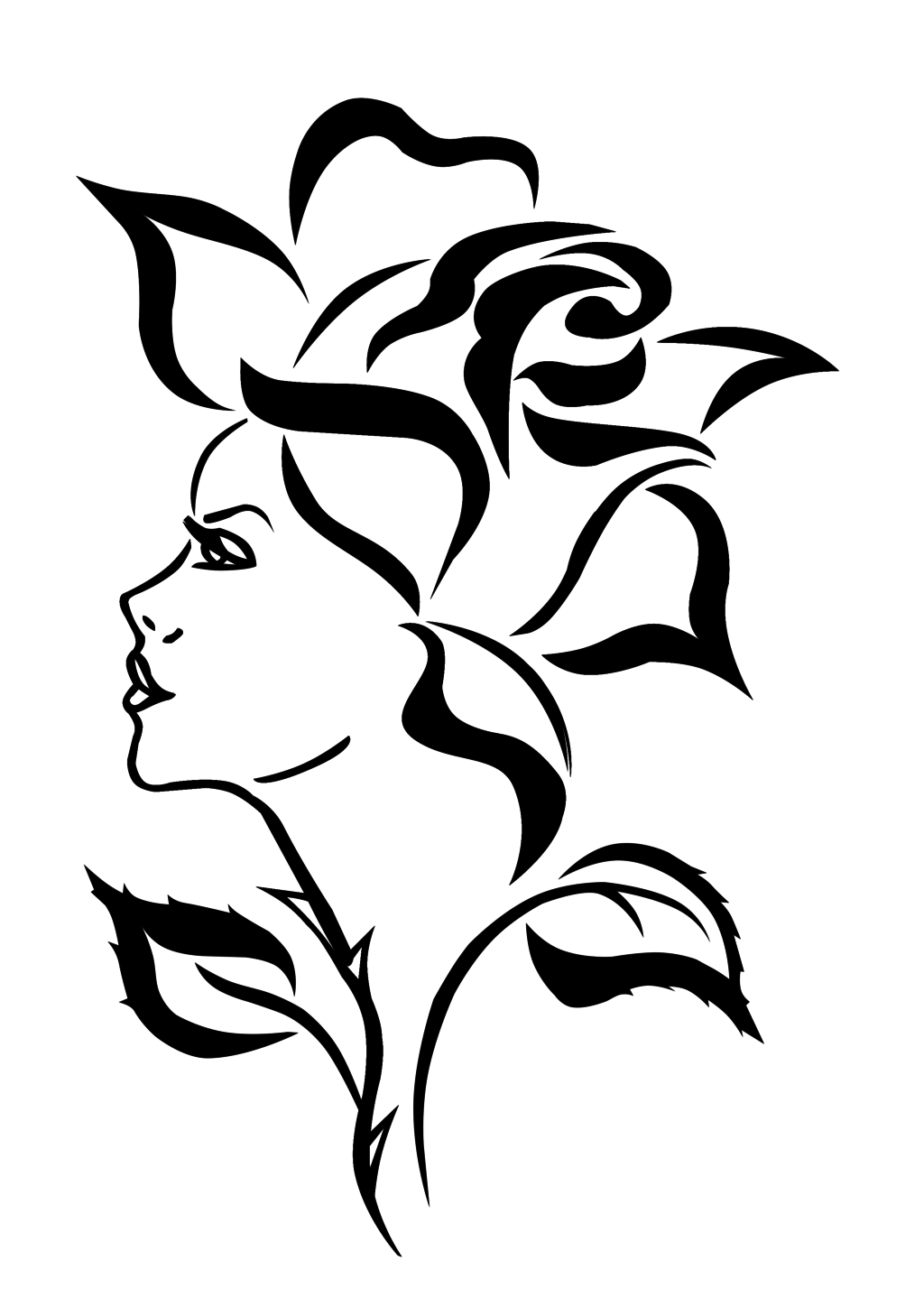 Line Drawing Face Clipart : Line drawings of women clipart best