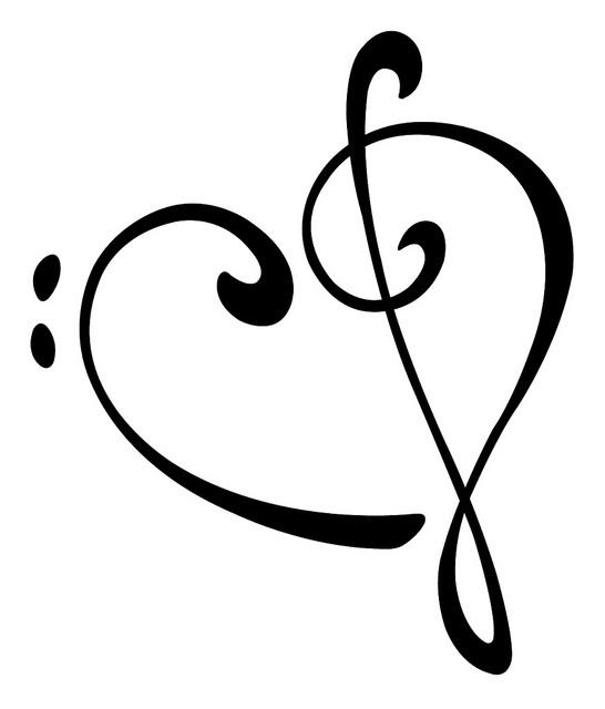 Bass Clef, Treble Clef - Heart | Infographics