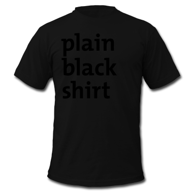 plain black shirt T-Shirt ID: 6637859