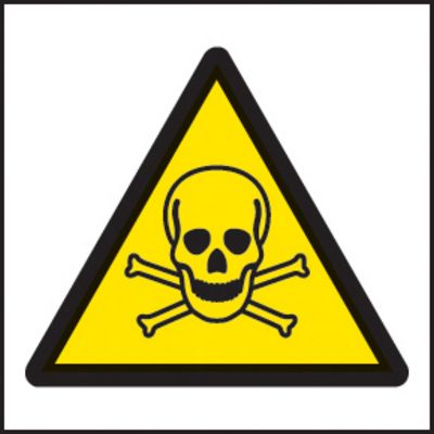 59723 - General warning labels - Toxic Symbol (Roll of 100)