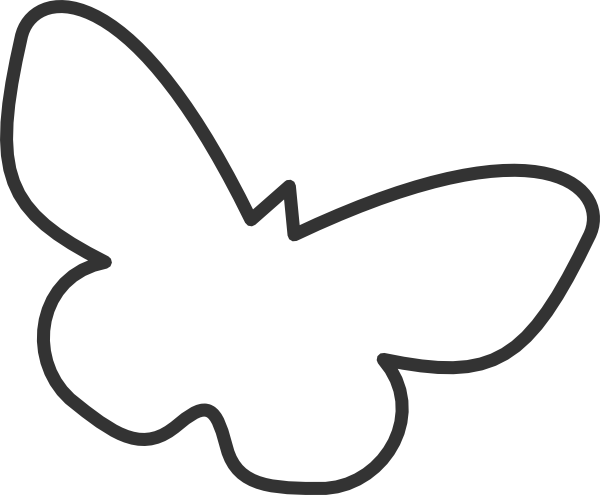 Butterfly Silhouette Cropped clip art - vector clip art online ...
