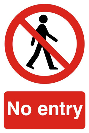 Richardsons | No Entry Prohibition Sign