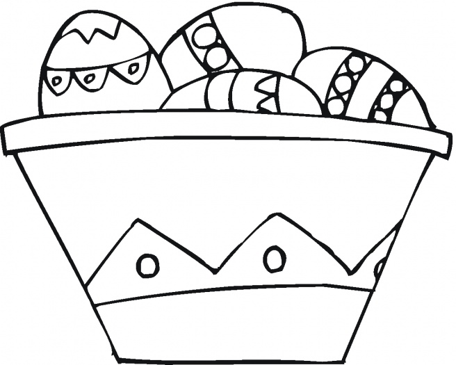 Two Easter Baskets Coloring Pages Printable For | Hagio Graphic