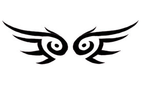 Simple Tribal Wing Tattoo Designstribalwingsbyhappypappyjpg Naevg ...