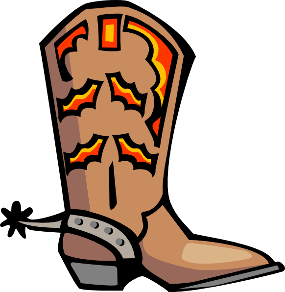 Cowboy Boots With Spurs Clipart