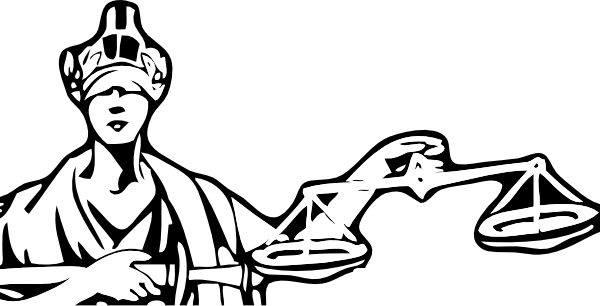Blind Justice clip art Free Vector