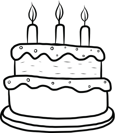 Drawing Of The A Of A Birthday Cake Clip Art, Vector Images ...