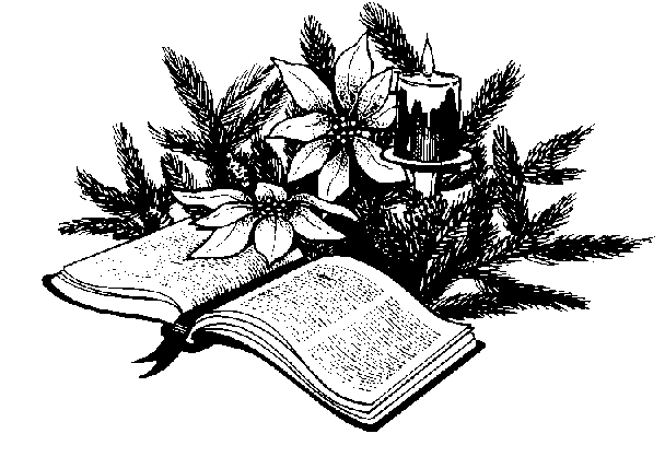 free christian christmas clipart black and white - photo #31
