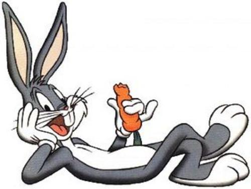 Bugs Bunny eating a carrot