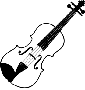 Violin Clip Art Black And White - Free Clipart Images