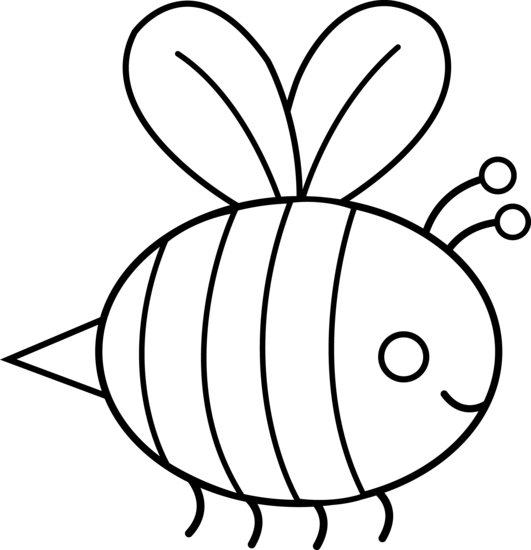 Bee outline clipart