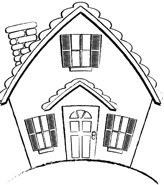 clip art house line drawing - photo #8