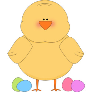 Easter Chick and Easter Eggs Clip Art - Polyvore