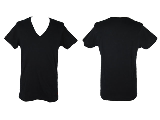 Pix For > Plain Black T Shirt V Neck