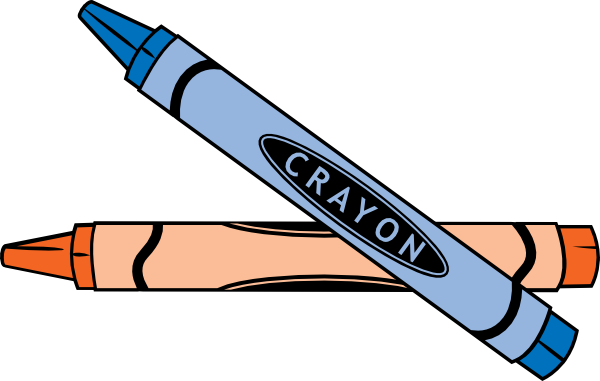 Dug Crayons clip art Free Vector