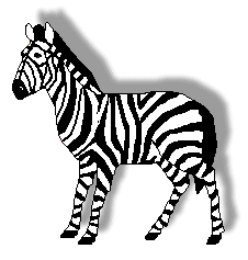 Zebra Clip Art - Free Zebra Clip Art - Clip Art of Zebras With Shadows