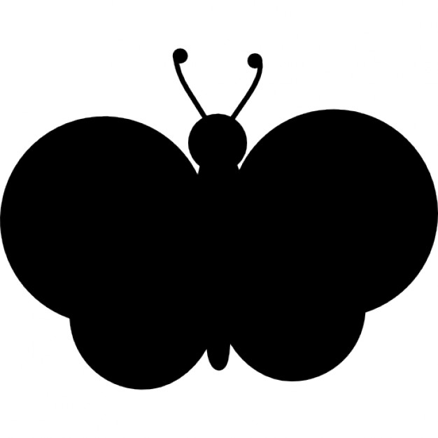 Butterfly with circular wings shape Icons | Free Download