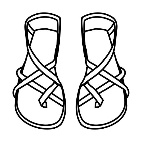 Beach Sandals Drawing - ClipArt Best