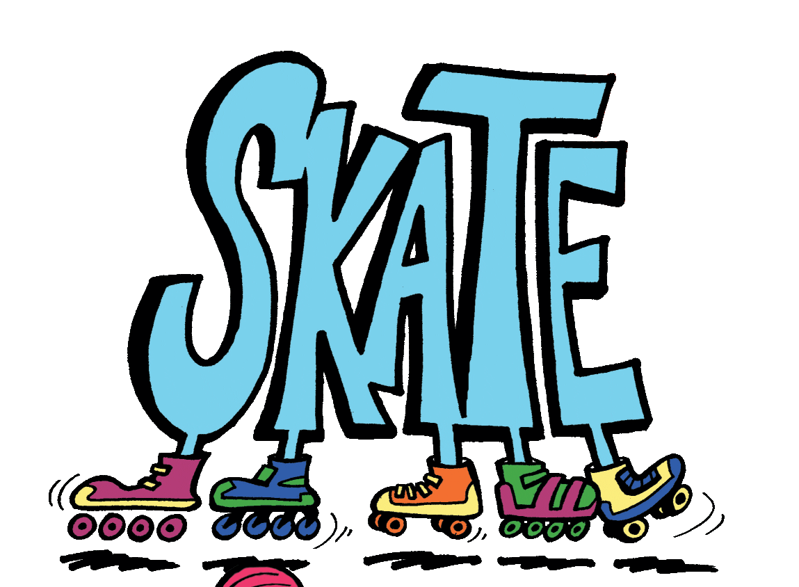 Roller skating rink clipart