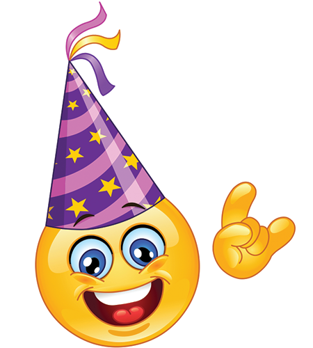 Smiley with Party Hat - Facebook Symbols and Chat Emoticons
