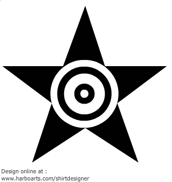 Download : Black Bulls Eye Star - Vector Graphic