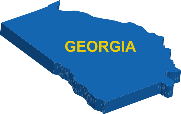 State Of Georgia Map Clip Art - The Cliparts
