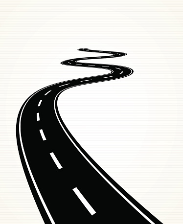 Single Lane Road Clip Art, Vector Images & Illustrations
