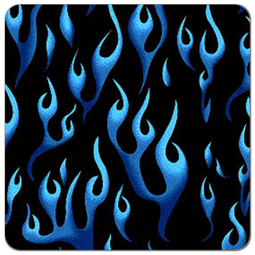 Cool Blue Flames Print PUL Fabric | Diaper Sewing Supplies