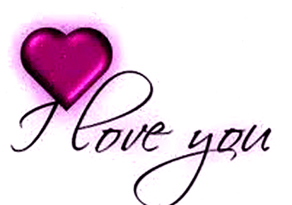 I Love You Purple Heart Glitter | PunjabiGraphics.com