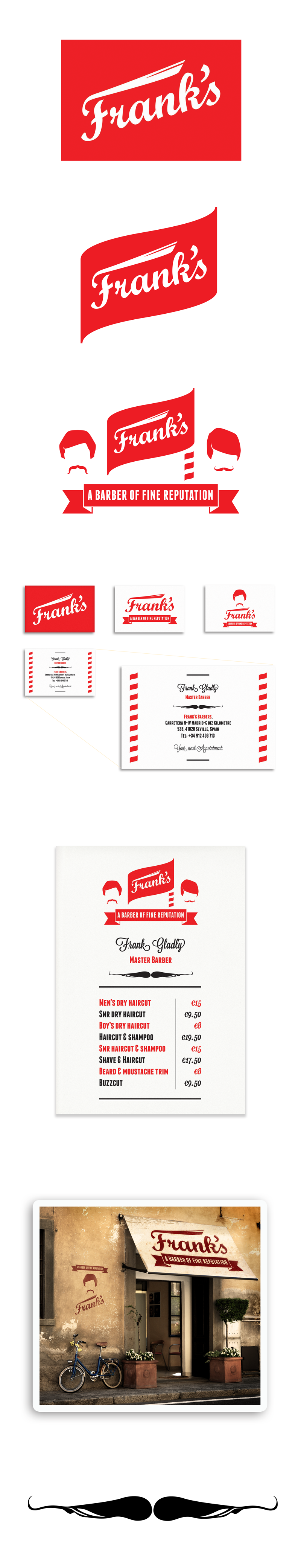 Frank's Barbers of Seville - Logos & Print Materials Designed in ...