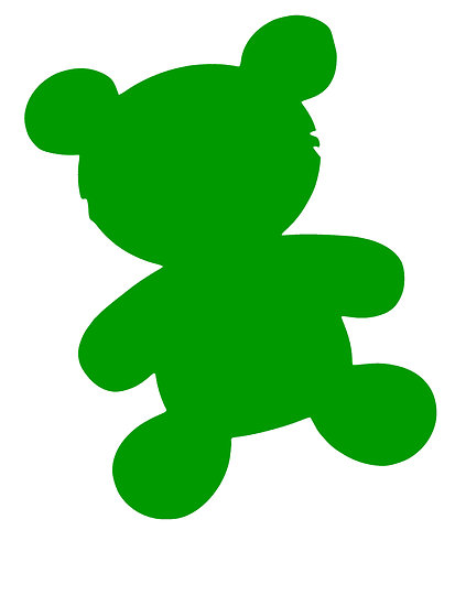 Green Teddy Bear Silhouette" by kwg2200 | Redbubble