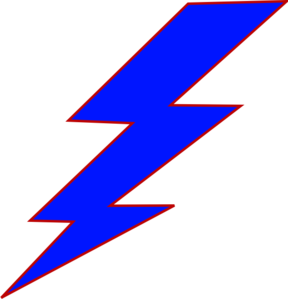 Blue Lightning Bolt clip art - vector clip art online, royalty ...