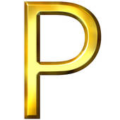 Golden letter p clipart - ClipartFox