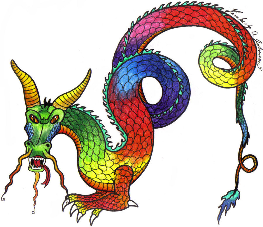 Colorful Dragon by Miss-Swamp-Spider on DeviantArt
