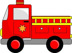 Cartoon fire truck clipart