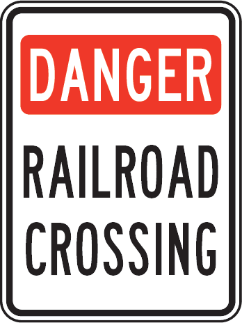 Railroad crossing sign clip art
