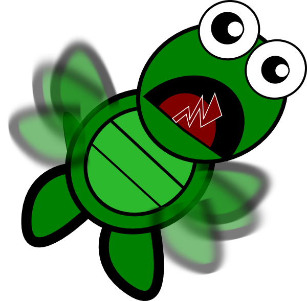 Turtle Flapping Clip Art - vector clip art online ...