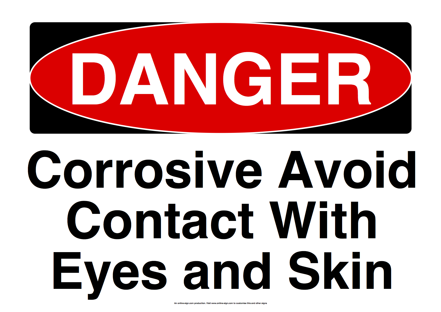Caution Corrosive Substance Sign - KJ Signs Online Store