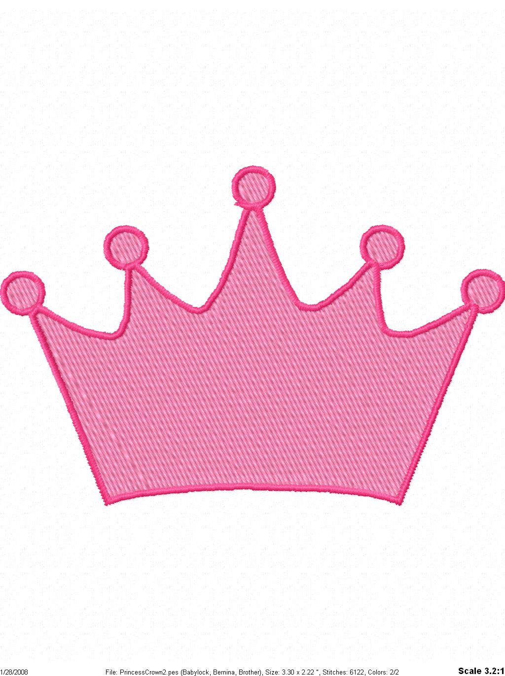 Pink princess crown clipart
