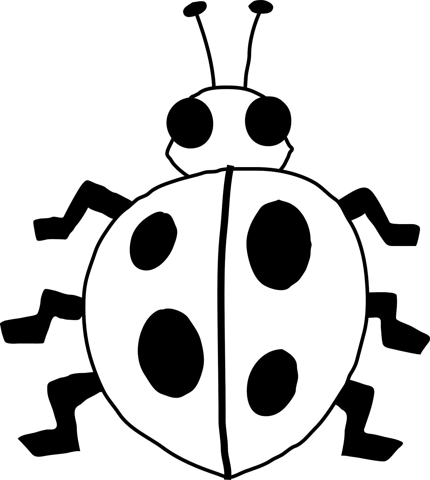 Photos of ladybug outline clip art template 4