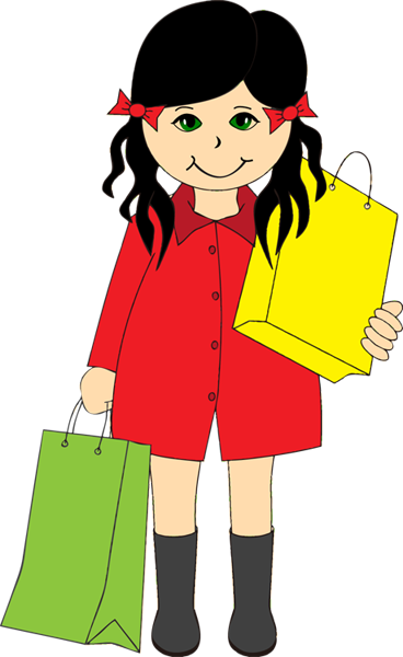 Shopping Girl Clipart