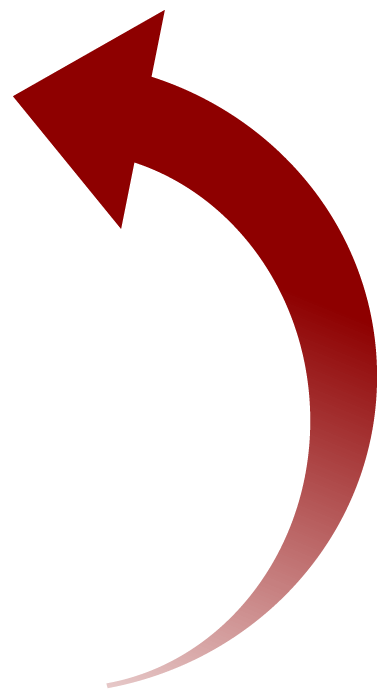 Red curved arrow left clipart