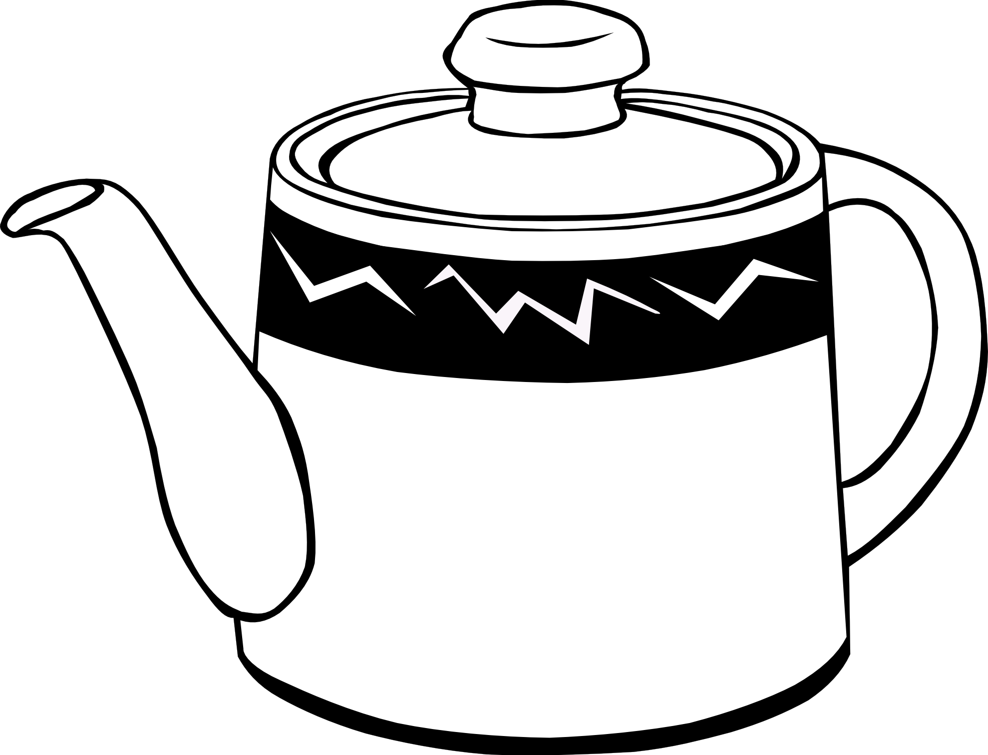 Black and white clipart pretend food and dishes - ClipartFox