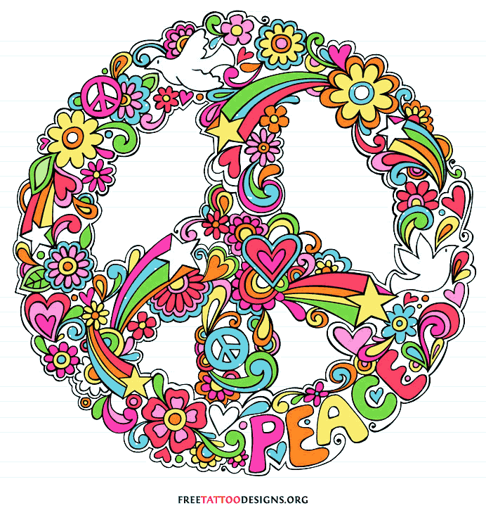 1000+ images about peace sign tattoos | Peace, Hippie ...