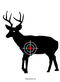 Printable Deer Target with Bullseye