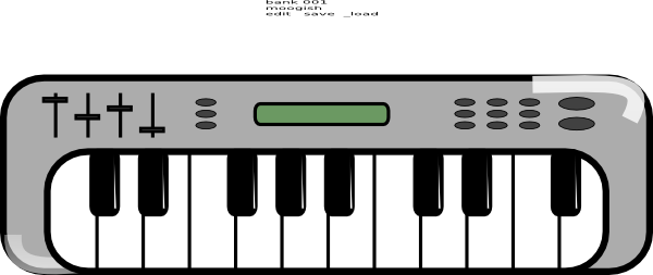 Electric piano keyboard clipart