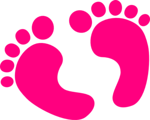 Pink baby shoes clipart