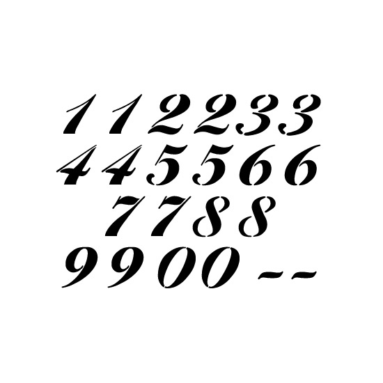 Stencils | Numbers | Monogram Number Stencils - Stencilease.com